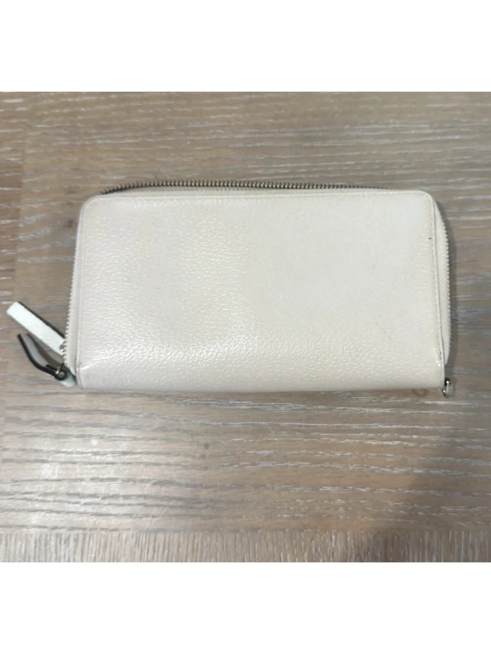 KATE SPADE beige leather zip around large continental wallet